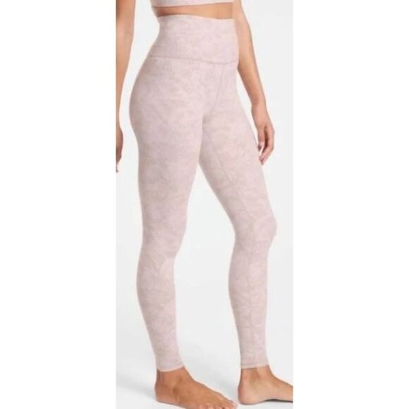 NWT Athleta Elation Textured Tight Leggings Frosted Floral Pink-sz Small - Picture 1 of 8